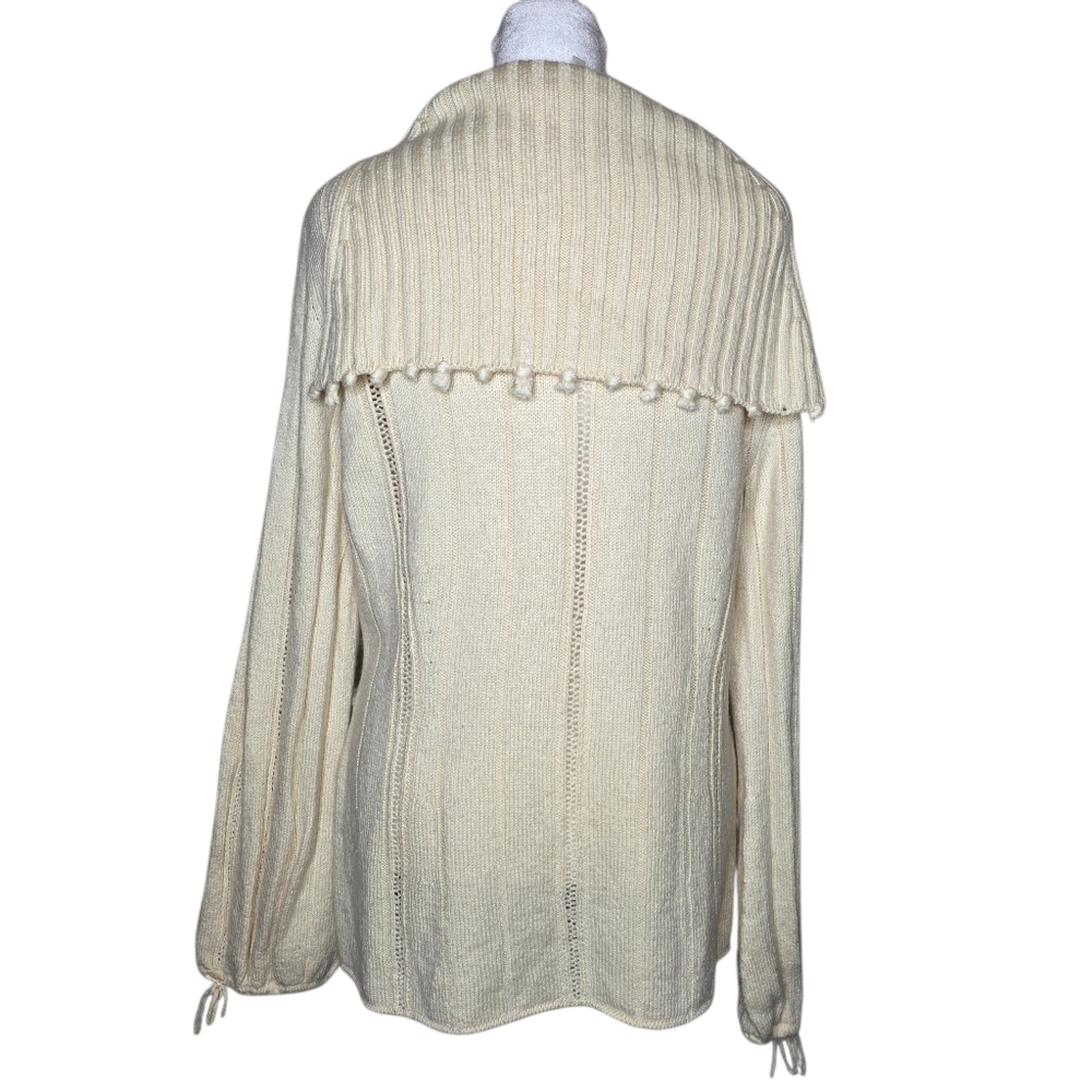 Escada Womens Ivory Wool Cashmere Blend Sweater Size 44 Large - Picture 2 of 10